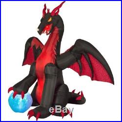 Halloween Air Inflatable Inique Black & Red Dragon Large