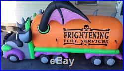 Halloween Airblown Inflatable 10ft Frightening Fuel wicked 18 Wheeler Pre Owned
