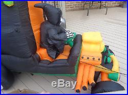 Halloween Airblown Inflatable GEMMY ANIMATED REAPER HEARSE DRACULA COFFIN OPENS