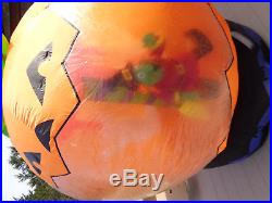 Halloween Airblown Inflatable GEMMY ROTATING GLOBE 6FT TALL WITCH & GHOSTS