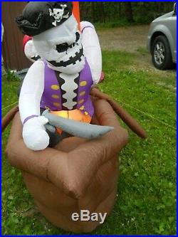 Halloween Airblown Inflatable Pirate Ship Yard Decor Totally Ghoul Over 7' Long
