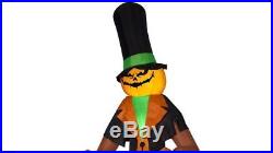 Halloween Airblown Inflatable Pumpkin Scrooge 12FT Tall Yard Decor