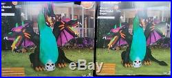 Halloween Animated Wings 3 Headed Dragon Fire & Ice Inflatable Airblown 10 Ft