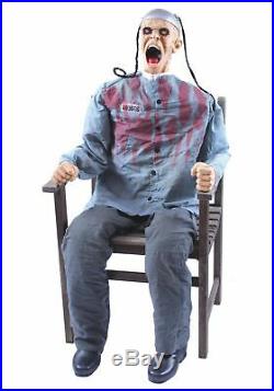 Halloween Animatronic Electric Chair Death Row Haunted House Prop =free Step Pad