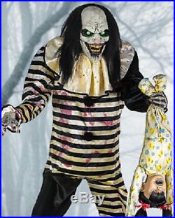 Halloween Animatronic Evil Clown Thief Haunted House Decoration ==free Step Pad