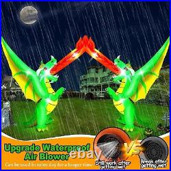 Halloween Archway Fire Breathing Dragon Airblown Inflatable Decor LED Blow Up