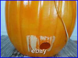 Halloween Blow Mold Jack-O-Lantern Pumpkin Black Cat Lighted TPI 27 FREE SHIP