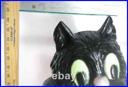 Halloween Blow Mold Jack-O-Lantern Pumpkin Black Cat Lighted TPI 27 FREE SHIP