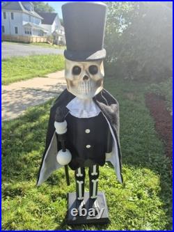 Halloween Blow Mold Skull Figure, Creepy Handcrafted