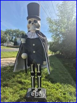 Halloween Blow Mold Skull Figure, Creepy Handcrafted