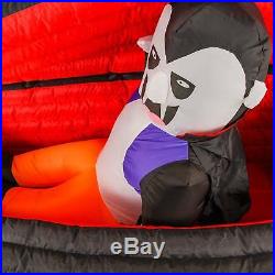 Halloween Decorations Outdoor Inflatables 6 Foot Long Black Coffin with Vampire