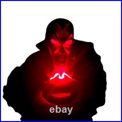 Halloween Dracula Head Lights Up Blow Mold Vintage Universal Monsters 1997