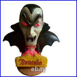 Halloween Dracula Head Lights Up Blow Mold Vintage Universal Monsters 1997