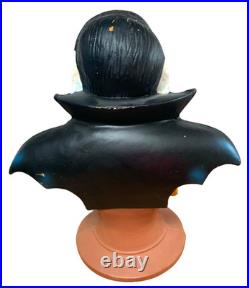 Halloween Dracula Head Lights Up Blow Mold Vintage Universal Monsters 1997