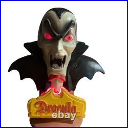 Halloween Dracula Head Lights Up Blow Mold Vintage Universal Monsters 1997