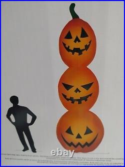 Halloween Gemmy 12 ft Giant Orange Pumpkin Stack Airblown Inflatable
