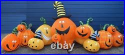 Halloween Gemmy Airblown Inflatable Pumpkin Patch OVER 12' LONG