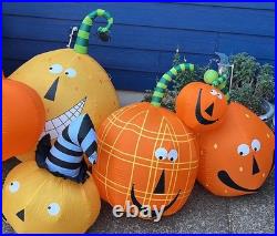 Halloween Gemmy Airblown Inflatable Pumpkin Patch OVER 12' LONG