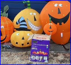 Halloween Gemmy Airblown Inflatable Pumpkin Patch OVER 12' LONG