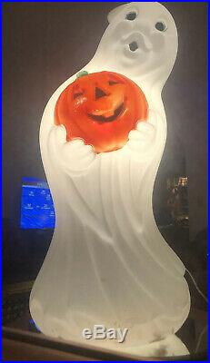 Halloween Ghost Light Blow Mold General Foam Plastics 33 Pumpkin Friendly Boo