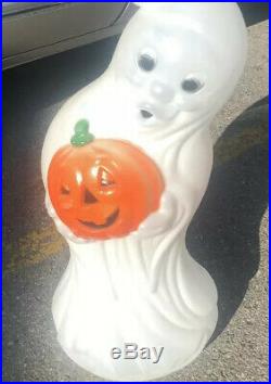 Halloween Ghost Light Blow Mold General Foam Plastics 33 Pumpkin Friendly Boo
