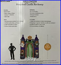 Halloween Haunted Airblown Castle Archway 9 Ft Tall Lights Up Gemmy