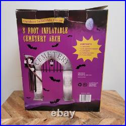 Halloween Haunted Cemetery 8' Arch Inflatable Decor LED Light Up