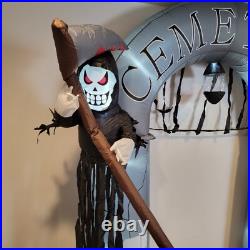 Halloween Haunted Cemetery 8' Arch Inflatable Decor LED Light Up