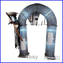 Halloween Haunted Cemetery 8' Arch Inflatable Decor LED Light Up