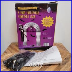 Halloween Haunted Cemetery 8' Arch Inflatable Decor LED Light Up
