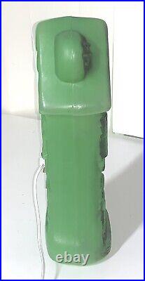 Halloween Haunted House Mansion 16 Inch Vtg 1970 Green Blow Mold Lighted