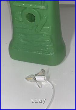 Halloween Haunted House Mansion 16 Inch Vtg 1970 Green Blow Mold Lighted