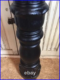 Halloween Haunted House Porch Candles Black Orange Flame Empire Mold PAIR