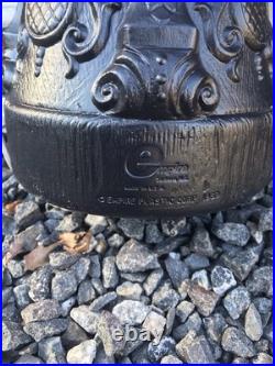 Halloween Haunted House Porch Candles Black Orange Flame Empire Mold PAIR