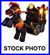 Halloween Horse Spooky Skeletal Carriage 12′ Yard Inflatable Decoration (Used)