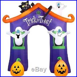 Halloween Inflatable 9' X 8.5' Trick or Treat Ghost Archway By Gemmy