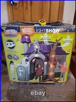 Halloween Inflatable Airblown Gemmy 2008 10ft Lightshow Haunted House READ