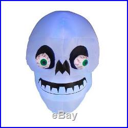 Halloween Inflatable Animated Skull With Spinning Eyes By Gemmy