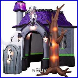 Halloween Inflatable Haunted House with LED Lights for Decoration