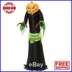 Halloween Inflatable Pumpkin Reaper Lights Up 5 ft Outdoor Yard Decor Spooky