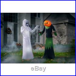 Halloween Inflatable Pumpkin Reaper Lights Up 5 ft Outdoor Yard Decor Spooky