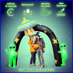 Halloween Inflatables Archway 8FT Alien Inflatable Blow up Halloween Yard Decora