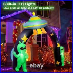 Halloween Inflatables Archway 8FT Alien Inflatable Blow up Halloween Yard Decora