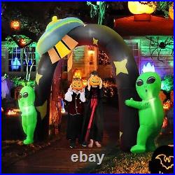 Halloween Inflatables Archway 8FT Alien Inflatable Blow up Halloween Yard Decora