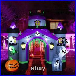 Halloween Inflatables Giant 12.5 FT Haunted House Castle Archway Outdoor Decorat