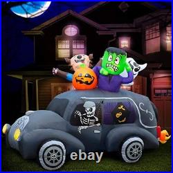 Halloween Inflatables Large 5.5 ft Monster Hearse Inflatable Outdoor Halloween