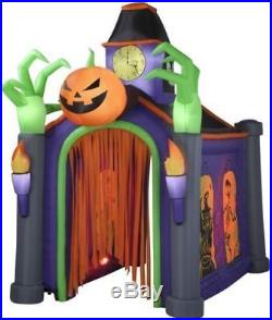 Halloween Musical Huge Haunted House Inflatable Airblown Cemetary Arch 10.5 Ft