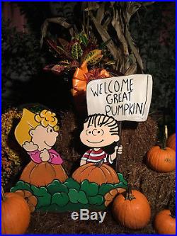 Halloween Peanuts Yard Art Pumpkins