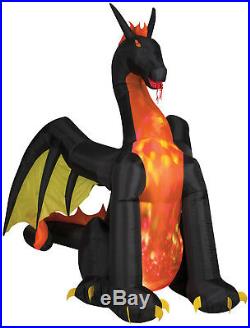 Halloween Projection Dragon Fire Haunted House Inflatable Airblown 9 Ft