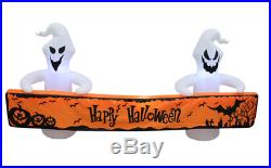 Halloween Self-Inflatable Ghosts with Banner With Internal LED Lights Yard Decor